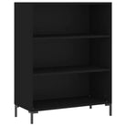 Boekenkast van bewerkt hout met moderne charme en stevige kwaliteit - Zwart / 1 - Boekenkasten