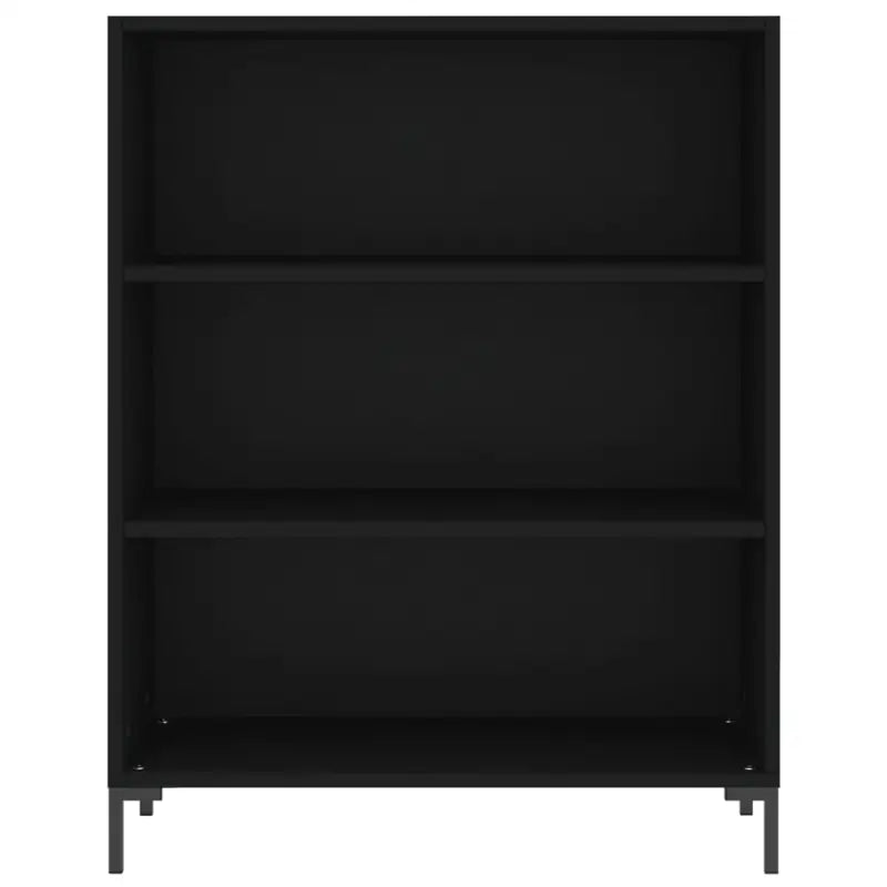 Boekenkast van bewerkt hout met moderne charme en stevige kwaliteit - Zwart / 1 - Boekenkasten