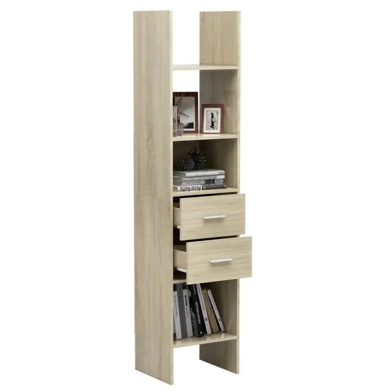 Boekenkast van bewerkt hout met moderne uitstraling - Sonoma eiken / 1 - Boekenkasten