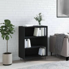 Boekenkast van bewerkt hout met moderne uitstraling - Zwart / 1 - Boekenkasten