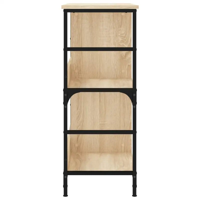 Boekenkast van bewerkt hout met opstaande randen voor extra opbergruimte - Boekenkasten