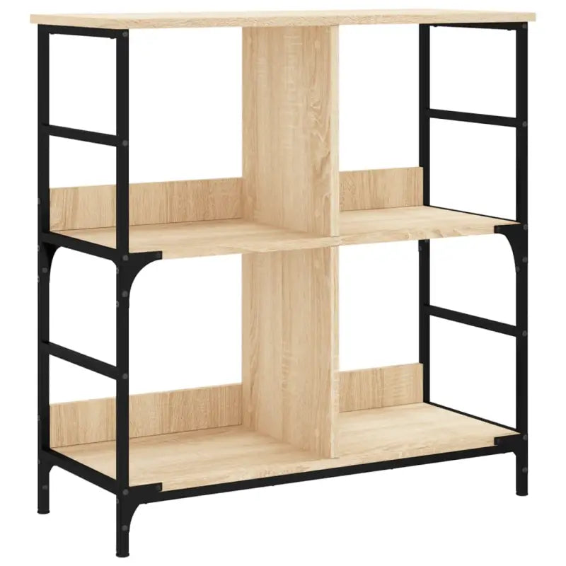 Boekenkast van bewerkt hout met opstaande randen voor extra opbergruimte - Boekenkasten