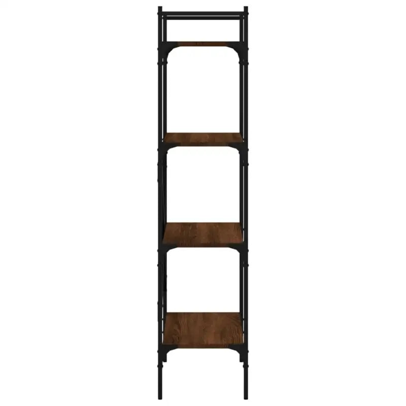Boekenkast van bewerkt hout met robuust stalen frame - Boekenkasten