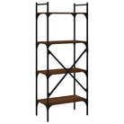 Boekenkast van bewerkt hout met robuust stalen frame - Boekenkasten