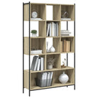 Boekenkast van bewerkt hout met stevige constructie voor een georganiseerde woonkamer - Sonoma eiken / 1 - Boekenkasten