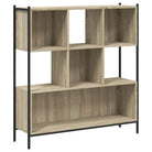 Boekenkast van bewerkt hout met stevige constructie voor een georganiseerde woonkamer - Sonoma eiken / 1 - Boekenkasten
