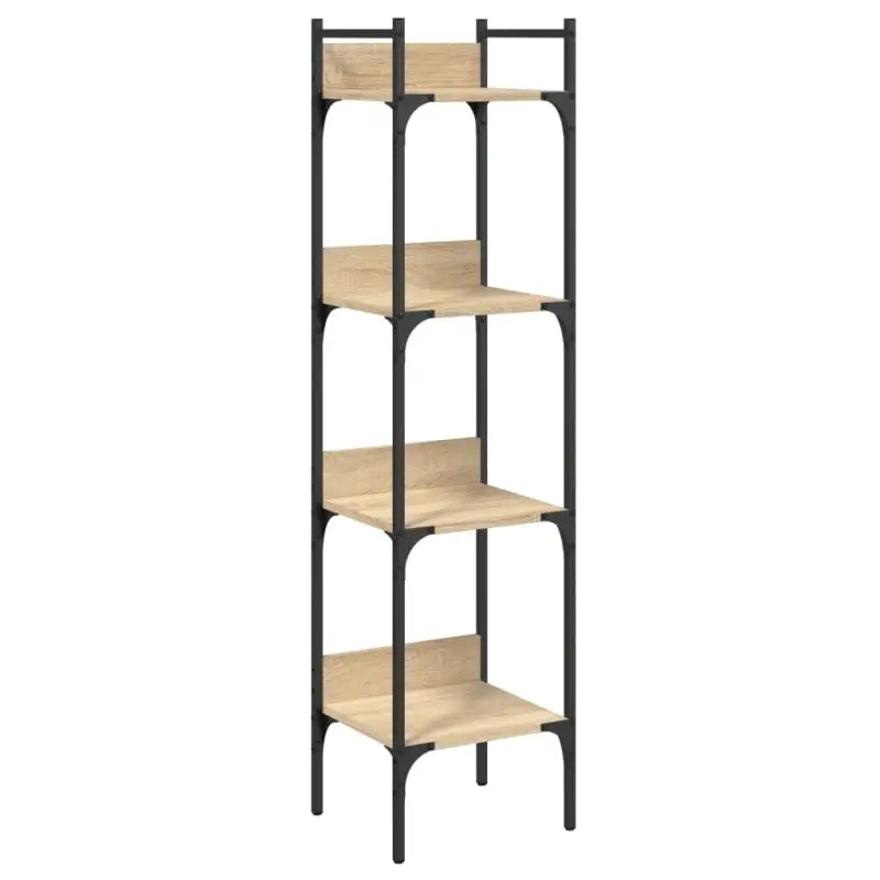 Boekenkast van bewerkt hout met stevige constructie in Sonoma Eiken - Sonoma eiken / 1 / 138.5 cm - Boekenkasten