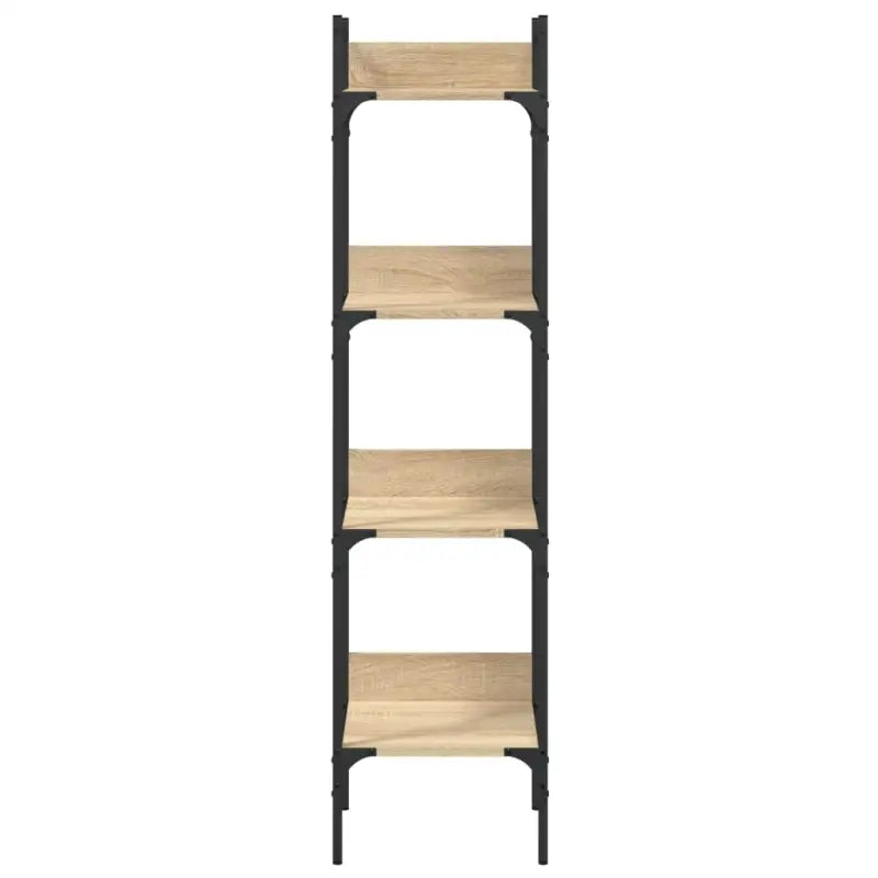 Boekenkast van bewerkt hout met stevige constructie in Sonoma Eiken - Sonoma eiken / 1 / 138.5 cm - Boekenkasten