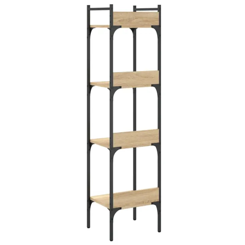 Boekenkast van bewerkt hout met stevige constructie in Sonoma Eiken - Sonoma eiken / 1 / 138.5 cm - Boekenkasten