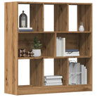Boekenkast van bewerkt hout met strak en klassiek ontwerp - artisanaal eikenkleurig / 1 - Boekenkasten