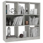 Boekenkast van bewerkt hout met strak en klassiek ontwerp - Betongrijs / 1 - Boekenkasten
