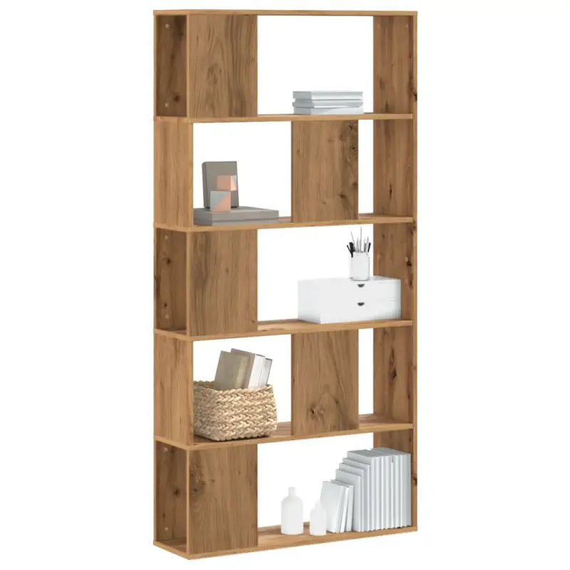 Boekenkast van bewerkt hout voor extra opbergruimte en duurzaamheid - Eiken / 1 / 80.5 cm - Boekenkasten