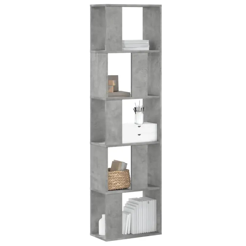 Boekenkast van bewerkt hout voor extra opbergruimte en duurzaamheid - Betongrijs / 1 / 45 cm - Boekenkasten