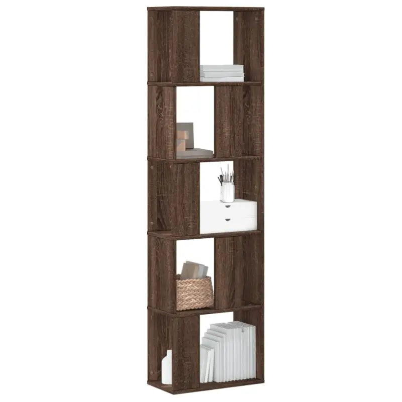 Boekenkast van bewerkt hout voor extra opbergruimte en duurzaamheid - bruin eikenkleur / 1 / 45 cm - Boekenkasten