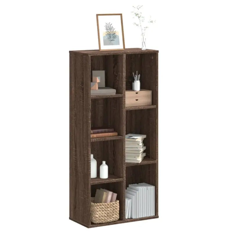 Boekenkast van bewerkt hout voor extra opbergruimte in huis of kantoor - bruin eikenkleur / 1 - Boekenkasten