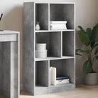 Boekenkast van bewerkt hout voor extra opbergruimte in huis of kantoor - Betongrijs / 1 / 107.5 cm - Boekenkasten