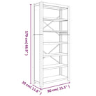 Boekenkast van massief acaciahout met geborstelde afwerking - 1 / 170 cm - Boekenkasten