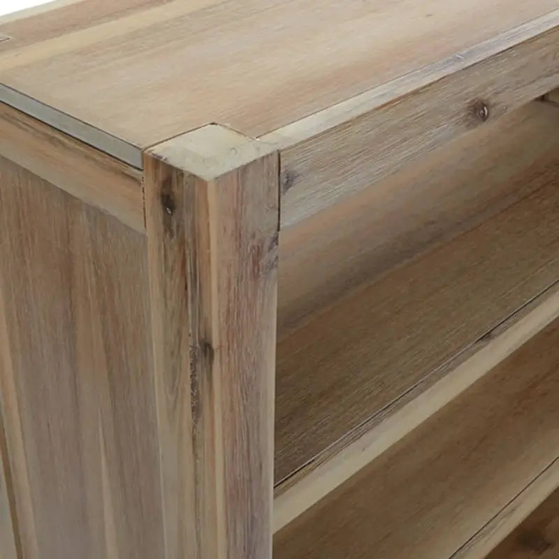 Boekenkast van massief acaciahout met geborstelde afwerking - 1 / 170 cm - Boekenkasten