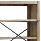 Boekenkast van massief acaciahout met geborstelde afwerking - 1 / 170 cm - Boekenkasten
