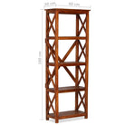 Boekenkast van massief acaciahout met honingkleurige afwerking - 60 x 30 x 160 cm / 1 - Boekenkasten