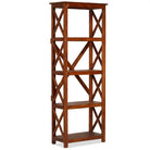 Boekenkast van massief acaciahout met honingkleurige afwerking - 60 x 30 x 160 cm / 1 - Boekenkasten