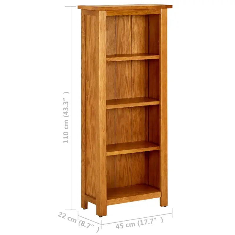 Boekenkast van massief eikenhout met rustieke charme - Boekenkasten