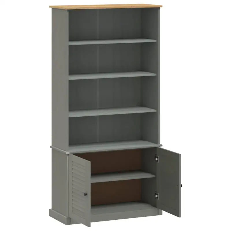 Boekenkast van massief grenenhout met metalen knoppen voor rustieke charme - Boekenkasten
