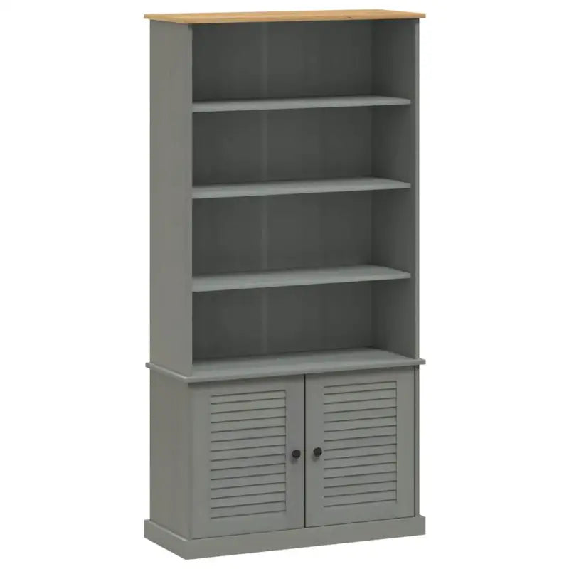 Boekenkast van massief grenenhout met metalen knoppen voor rustieke charme - Boekenkasten