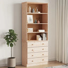 Boekenkast van massief grenenhout met rustieke charme - Naturel / 1 - Boekenkasten
