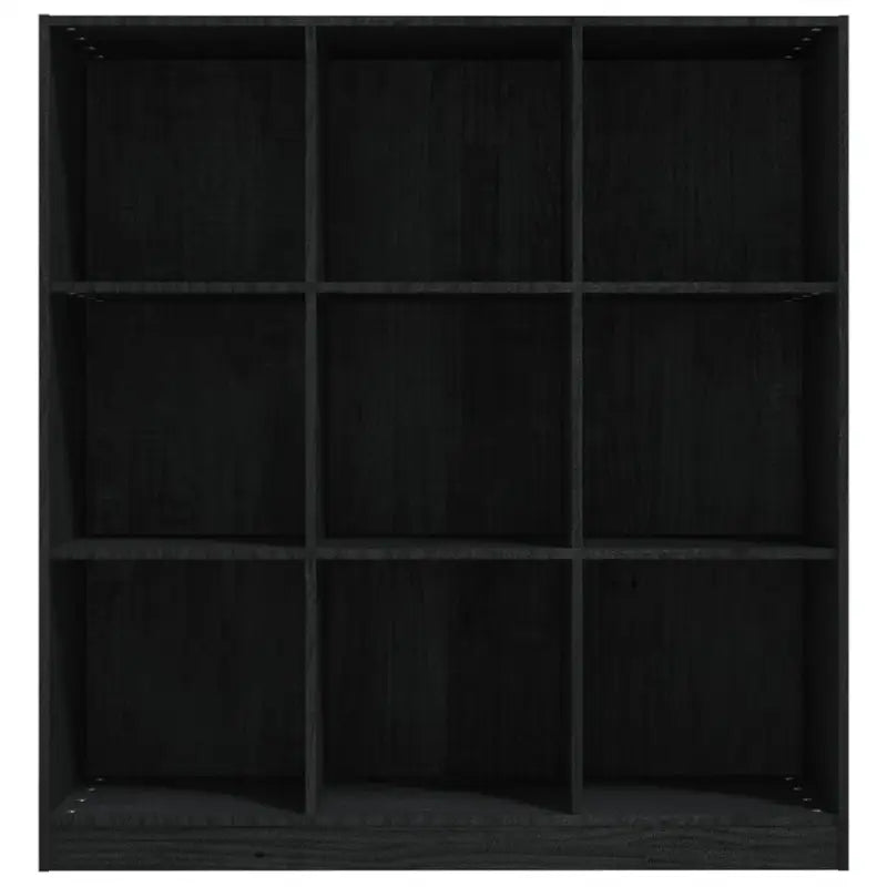 Boekenkast van massief grenenhout met strak design voor in je interieur - Zwart / 1 - Boekenkasten