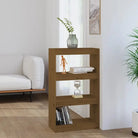Boekenkast van massief grenenhout met strak en elegant ontwerp - Honingbruin / 1 / 103.5 cm - Boekenkasten