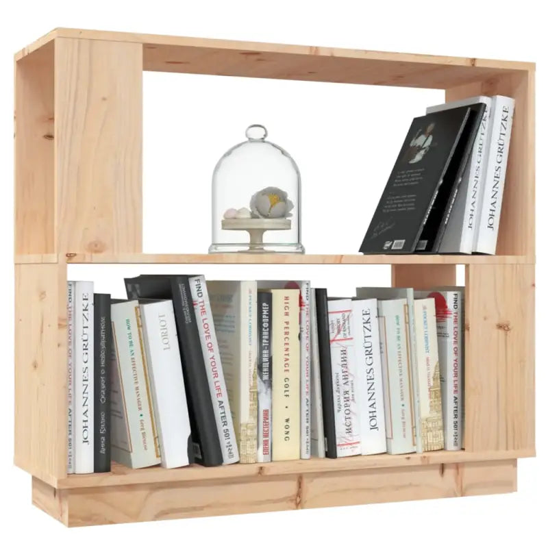 Boekenkast van massief grenenhout voor decoratie en opbergruimte - Naturel / 1 - Boekenkasten