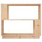 Boekenkast van massief grenenhout voor decoratie en opbergruimte - Naturel / 1 - Boekenkasten