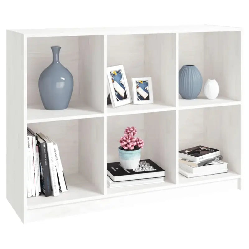 Boekenkast van massief grenenhout voor een stijlvolle opbergruimte - Wit / 1 - Boekenkasten