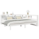 Boekenkastbed in massief grenenhout met handige opbergruimte - Bedden & bedframes