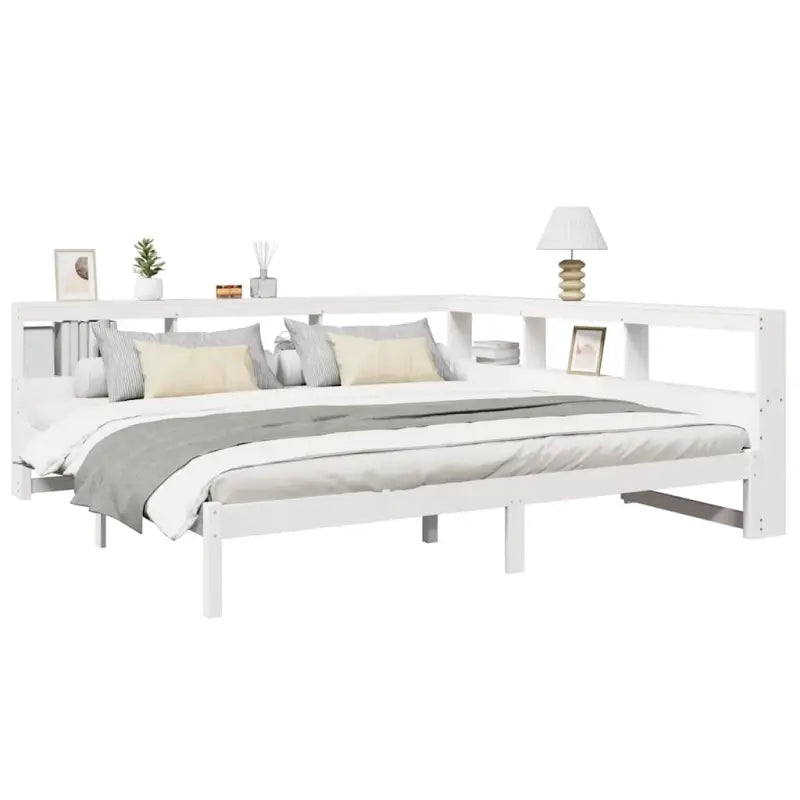 Boekenkastbed in massief grenenhout met handige opbergruimte - Bedden & bedframes