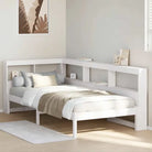 Boekenkastbed in massief grenenhout met handige opbergruimte - Wit / 90 x 200 cm - Bedden & bedframes