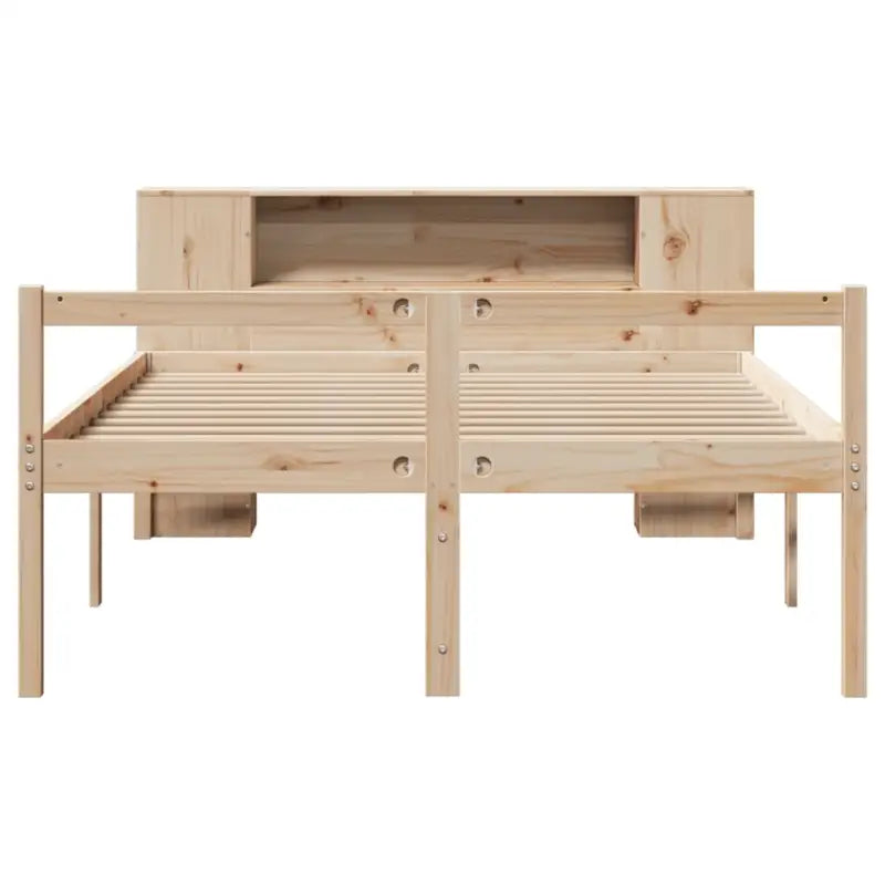 Boekenkastbed in massief grenenhout met ideale totale afmetingen - Bedden & bedframes