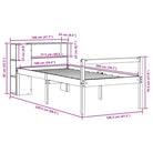 Boekenkastbed in massief grenenhout met ideale totale afmetingen - Bedden & bedframes