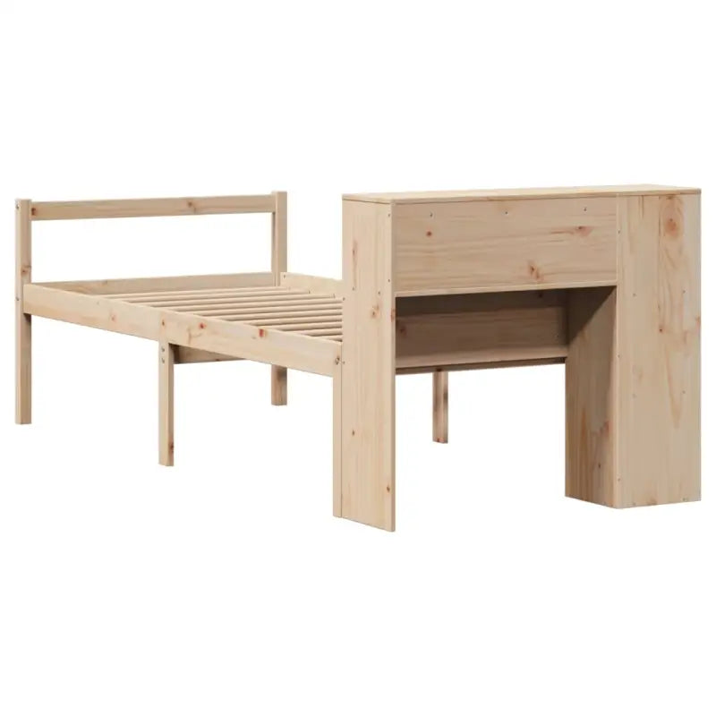 Boekenkastbed in massief grenenhout met ideale totale afmetingen - Bedden & bedframes