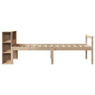 Boekenkastbed in massief grenenhout met ideale totale afmetingen - Bedden & bedframes