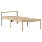 Boekenkastbed in massief grenenhout met ideale totale afmetingen - Bedden & bedframes