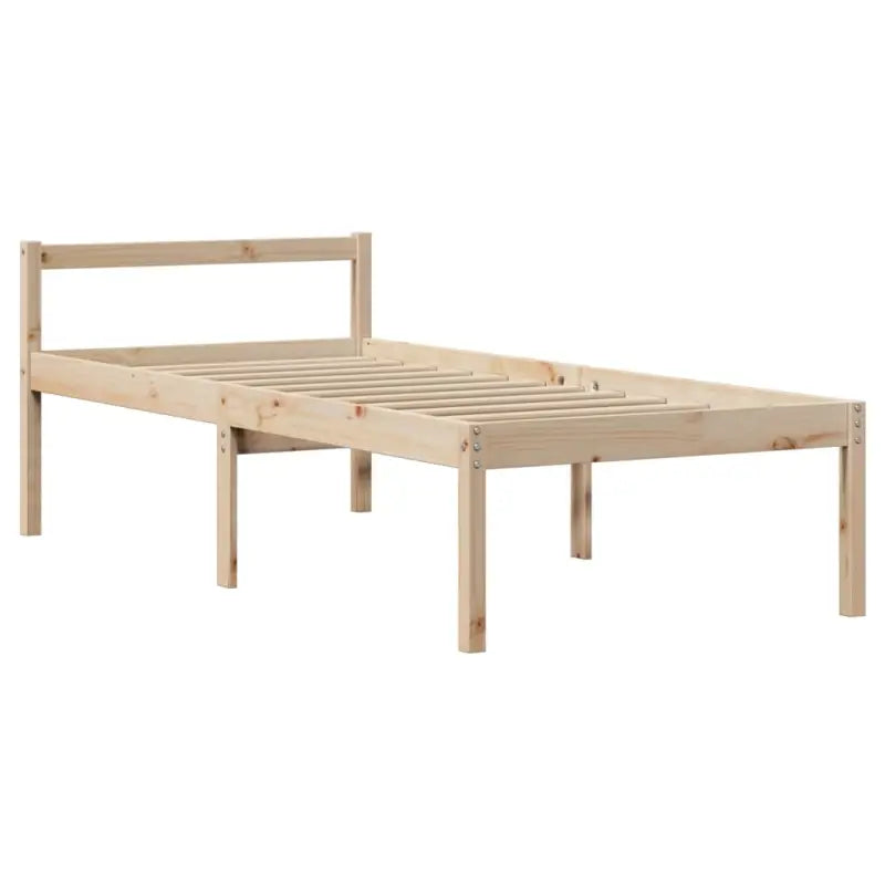 Boekenkastbed in massief grenenhout met ideale totale afmetingen - Bedden & bedframes