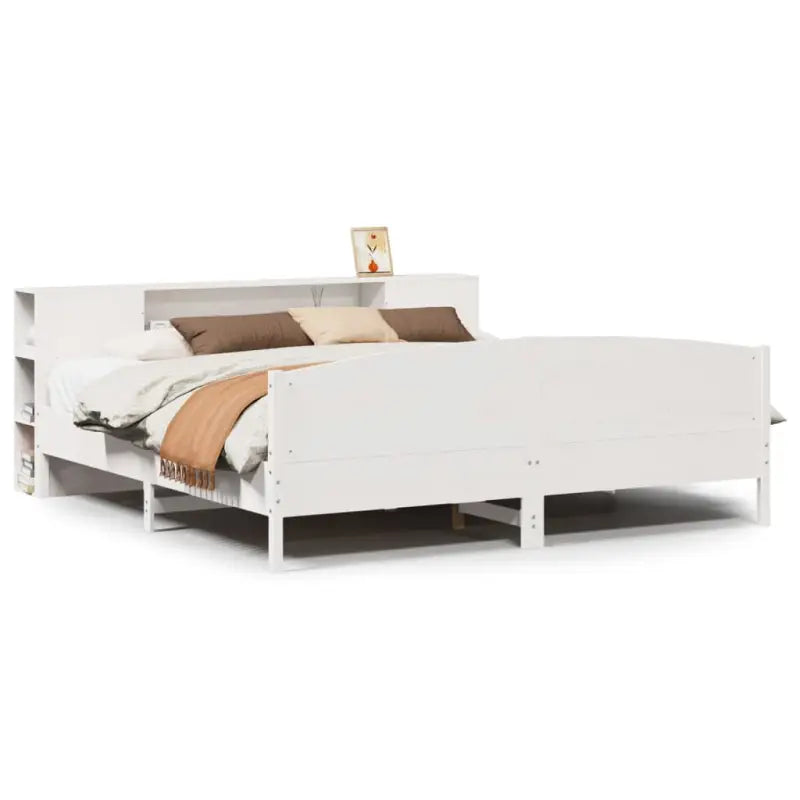Boekenkastbed in massief grenenhout met optimale totale afmetingen - Bedden & bedframes