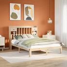 Boekenkastbed in massief grenenhout met optimale totale afmetingen - Naturel / 150 x 200 cm - Bedden & bedframes