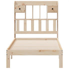 Boekenkastbed in massief grenenhout met optimale totale afmetingen - Bedden & bedframes
