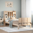 Boekenkastbed in massief grenenhout met perfecte totale afmetingen - Naturel / 90 x 200 cm - Bedden & bedframes