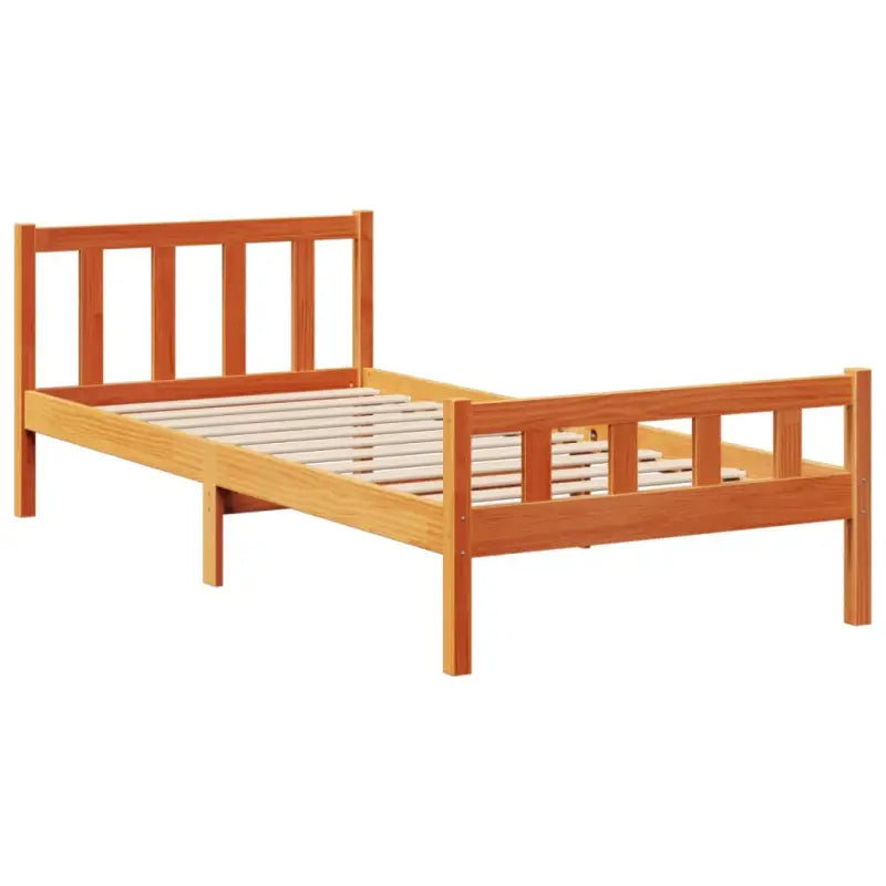 Boekenkastbed in massief grenenhout met perfecte totale afmetingen - Bedden & bedframes