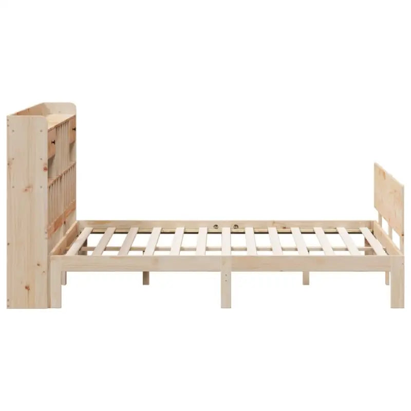 Boekenkastbed in massief grenenhout met perfecte totale afmetingen - Bedden & bedframes