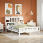 Boekenkastbed in massief grenenhout met perfecte totale afmetingen - Wit / 150 x 200 cm - Bedden & bedframes